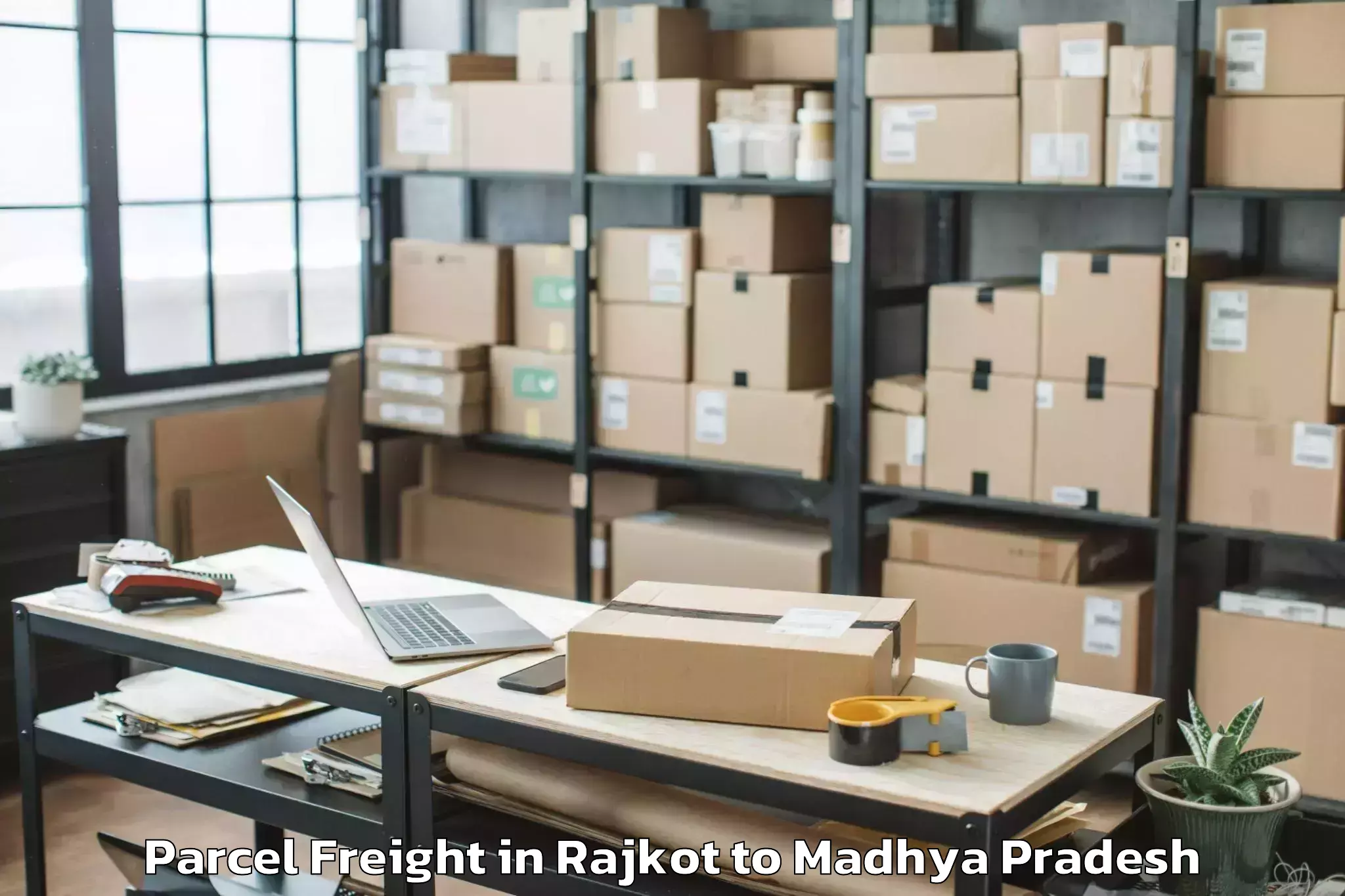 Leading Rajkot to Satna Parcel Freight Provider